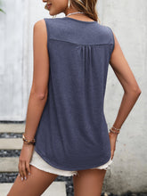 Load image into Gallery viewer, Lace Contrast Scoop Neck Tank