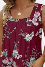 Load image into Gallery viewer, Printed Square Neck Curved Hem Tank