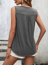 Load image into Gallery viewer, Lace Contrast Scoop Neck Tank