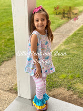Load image into Gallery viewer, Rainbow Ruffle Swing Top Set