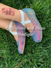 Load image into Gallery viewer, Iridescent Glitter Ballerina Flats