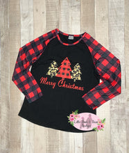 Load image into Gallery viewer, Christmas Tree Ladies with Animal Print Top