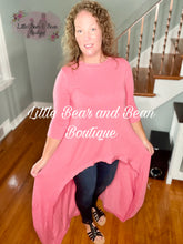 Load image into Gallery viewer, Ladies Zenana Rose Luxe High Low Longline Top