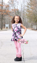 Load image into Gallery viewer, Mauve Floral Swing Top Ruffle Belle Set