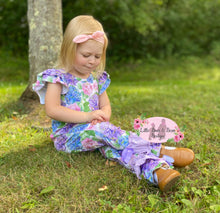Load image into Gallery viewer, Hydrangea Ruffle Romper