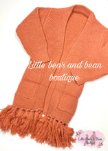 Load image into Gallery viewer, Clay Fringe Cardigan