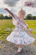 Load image into Gallery viewer, Peach Daisy Chiffon Dress