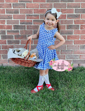 Load image into Gallery viewer, Blue Checkered Ruffle Dress
