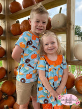 Load image into Gallery viewer, Fall Sweet Treats Peter Pan Collar Triple Ruffle Belle Set
