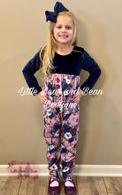 Load image into Gallery viewer, Blue Velvet Floral Alley Cat Romper