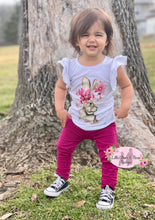 Load image into Gallery viewer, Magenta Floral Bunny Set (w/ removable tail)