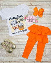 Load image into Gallery viewer, Pumpkin Spice Double Skirted Leggings Set