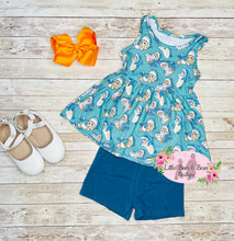 Load image into Gallery viewer, Cat Shark Sleeveless Peplum Set