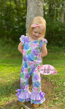 Load image into Gallery viewer, Hydrangea Ruffle Romper