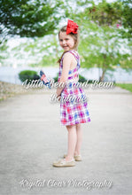 Load image into Gallery viewer, Patriotic Plaid Cross Back Dress