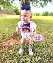 Load image into Gallery viewer, Rainbow Star Sparkle Romper