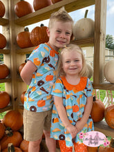 Load image into Gallery viewer, Fall Sweet Treats Peter Pan Collar Triple Ruffle Belle Set