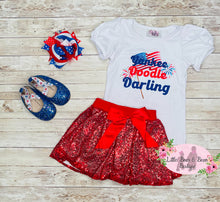 Load image into Gallery viewer, Yankee Doodle Darling Skirted Short Set