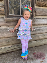 Load image into Gallery viewer, Rainbow Ruffle Swing Top Set