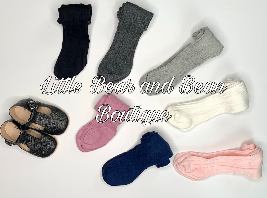 Thick Cable Knit (Infant to Girls) Tights