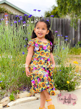 Load image into Gallery viewer, Vibrant Sunflower Flutter Sleeve Dress