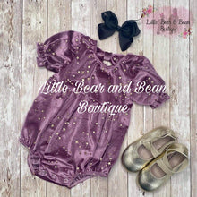 Load image into Gallery viewer, Velvet Star Romper Amethyst
