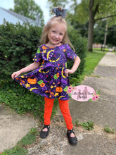 Load image into Gallery viewer, Little Halloween Boo Cat Peplum Set