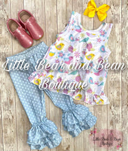 Load image into Gallery viewer, Pastel Birds Ruffle Swing Top Set