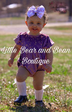 Load image into Gallery viewer, Velvet Star Romper Sangria