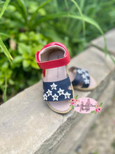 Load image into Gallery viewer, Red, White and Blue Star Sandals
