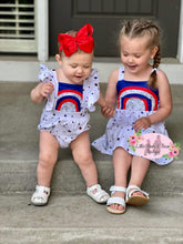 Load image into Gallery viewer, Rainbow Star Sparkle Romper