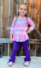 Load image into Gallery viewer, Colorful Fall Foliage Peplum Ruffle Belle Leggings