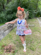 Load image into Gallery viewer, Rainy Rainbow Halter Shortie Set