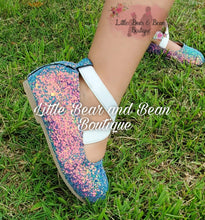 Load image into Gallery viewer, Iridescent Glitter Ballerina Flats