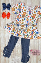 Load image into Gallery viewer, Scarecrow Peplum Denim Set