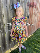 Load image into Gallery viewer, Vibrant Sunflower Flutter Sleeve Dress