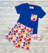 Load image into Gallery viewer, Dark Blue Ice Cream Cone Unisex Set