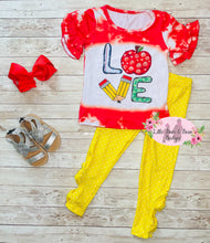 Load image into Gallery viewer, LOVE School Bow Legging Set