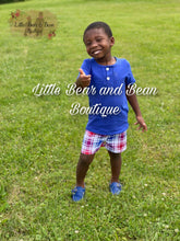 Load image into Gallery viewer, Patriotic Plaid Short Set