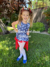 Load image into Gallery viewer, Red Tulle Sparkle Stars Bummie Set