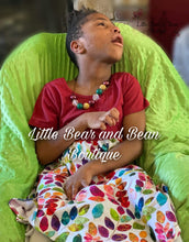 Load image into Gallery viewer, Mommy and Me Colorful Leaves Handkerchief Maxi Girls Dress