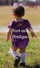 Load image into Gallery viewer, Velvet Star Romper Sangria