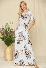 Load image into Gallery viewer, Size Medium- Ladies Light Blue Floral Maxi