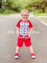 Load image into Gallery viewer, Red, White and Blue Airplane Shirt