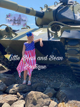 Load image into Gallery viewer, Star Spangled Handkerchief Hem Maxi Dress (Child)