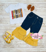 Load image into Gallery viewer, Cheetah Thankful Denim Belle Set