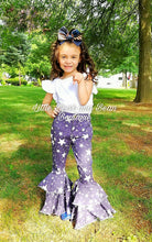 Load image into Gallery viewer, Navy Star Double Wide Belle Distressed Denim Pants