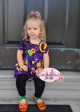Load image into Gallery viewer, Little Halloween Boo Cat Peplum Set