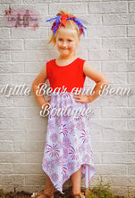 Load image into Gallery viewer, Mommy and Me Firework Show Handkerchief Hem Maxi Dress (Child)