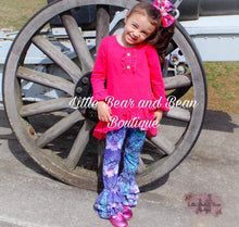Load image into Gallery viewer, Jewel Tone Zinnia Ruffle Tunic Belle Set
